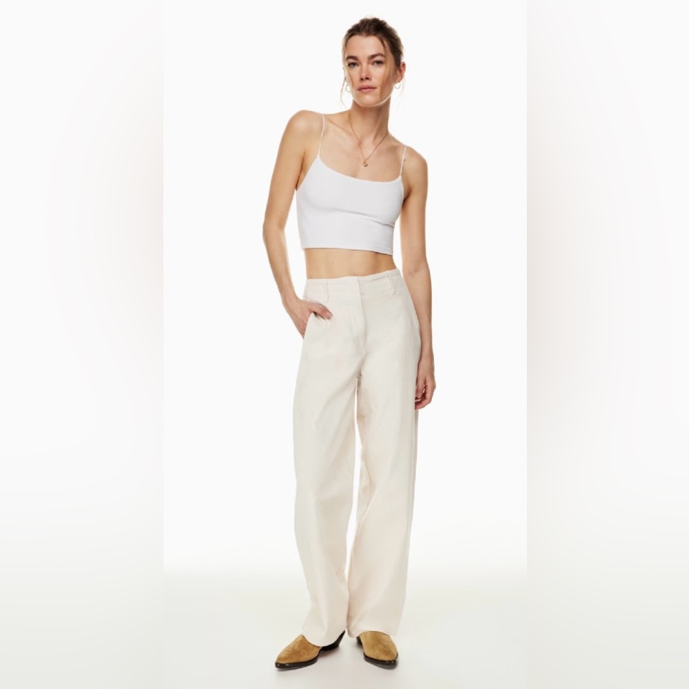Aritzia Wilfred Free Ascendant High Rise Pants In Cream/Light Birch Size 2
